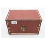 Red Metal Doll Size Storage Box