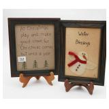 Framed Christmas and Winter Decorations