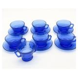 6 Hazel Atlas Moderntone Cobalt