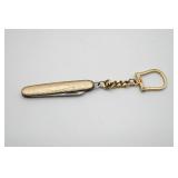 Gold-Tone Pocket Knife Keychain