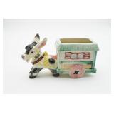 Ceramic Donkey with Cart Planter