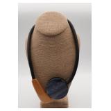 Statement Necklace Magnetic w/Black Cord