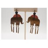 John Michael Richards Elephant Earrings
