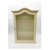 Ivory Wall-Mounted Curio Display Cabinet