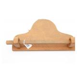 Hand-Carved Wooden Wall Mount with Rod