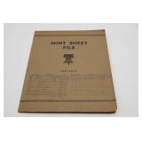 Mint Stamp Sheet File with Full Sheets
