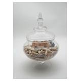 Glass Jar With Lid and Seashells