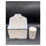 Enamel Wall-Mounted Salt Box with Rope Tin