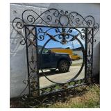 Large Ornate Metal Decorative Mirror