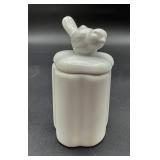 White Ceramic Bird Trinket Dish