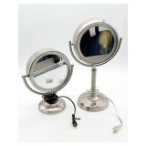 Two Lighted Vanity Mirrors