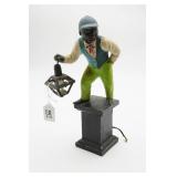 Cast Iron Lawn Jockey Holding Lantern