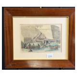 Framed Historical Print of Landing Ceremony