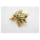 Kenneth Lane Frog Brooch
