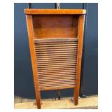 Wooden Washboard with Ribbed Panel