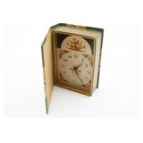 Decorative Book-Style Clock With Floral Design