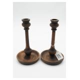 Wooden Candlestick Holders