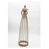 Metal Figurine With Star and Open Skirt