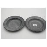 Gray Graniteware Plates