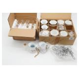 White Vases and Glass Photo Holders