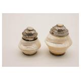 Vintage Mother-of-Pearl Inkwells