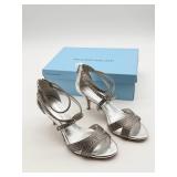 Antonio Melani Silver Strappy Heels, 8.5M