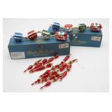 Lillian Vernon Glass Ornaments and Garland