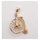 14KT Yellow Gold Penny Farthing Bike Charm