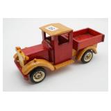 Handmade Wooden Toy Truck With Red Finish