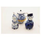 Delft Blue S&P Set and Hinged Trinket Box