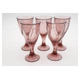 5 Noritake Sweet Swirl Purple Glasses