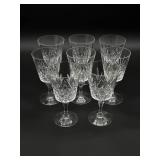 8 Crystal Cut Stemmed Glasses