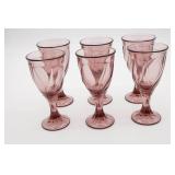6 Noritake Sweet Swirl Purple Glasses