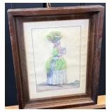 Framed 3D Relief Artwork of Woman