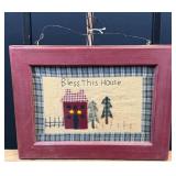 Handmade Framed Bless This House Art