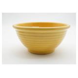Yellow Ceramic Bowl with Ribbed Design