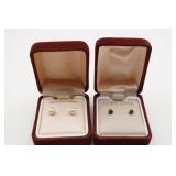 14kt Cultured Pearl Earrings 2 Pair