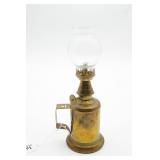 Brass Oil Lamp with Glass Chimney