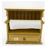 Yellow Wooden Paper Towel Holder