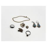 Sterling Silver Lot ~ Bracelet, Ring, Earrings