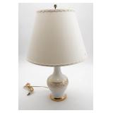 White and Gold Ceramic Table Lamp