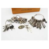 Various Vintage Keys on Rings