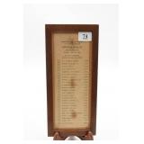 Framed 1966 Virginia Election Ballot