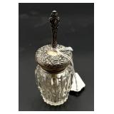 Cut Glass and Sterling Silver Perfume Bottle