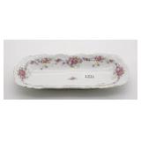 Porcelain Serving Tray with Floral Motif