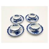 Four Royal Danube Cup and Saucers