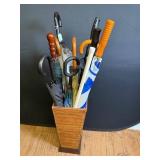 Umbrellas with Wicker Stand