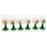 5 Wine Glasses With Heraldic Designs