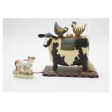 Cow and Chicken Figurines