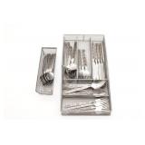 Decorative Flatware Set with Storage Trays